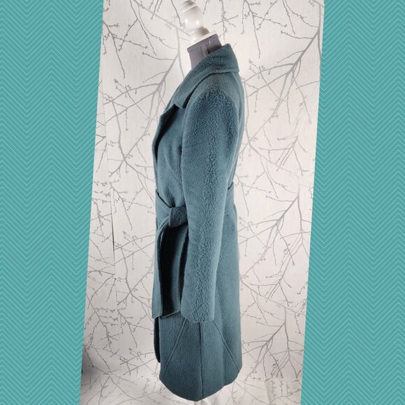 C/MEO Collective Pastel Mint Green Fuzzy Wrap Duster Coat - Picture 2 of 4